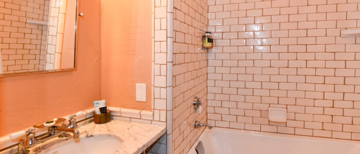 Room 5 Bathroom, Sink with Vanity Mirror, Combination Tub and Shower